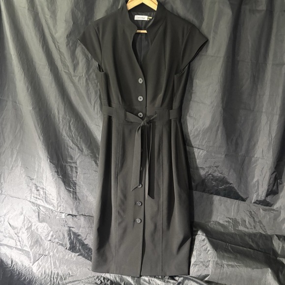 Calvin Klein Dresses & Skirts - Calvin Klein Little Black Corpcore Semi Formal Elegant Sleeveless Dress Size 10